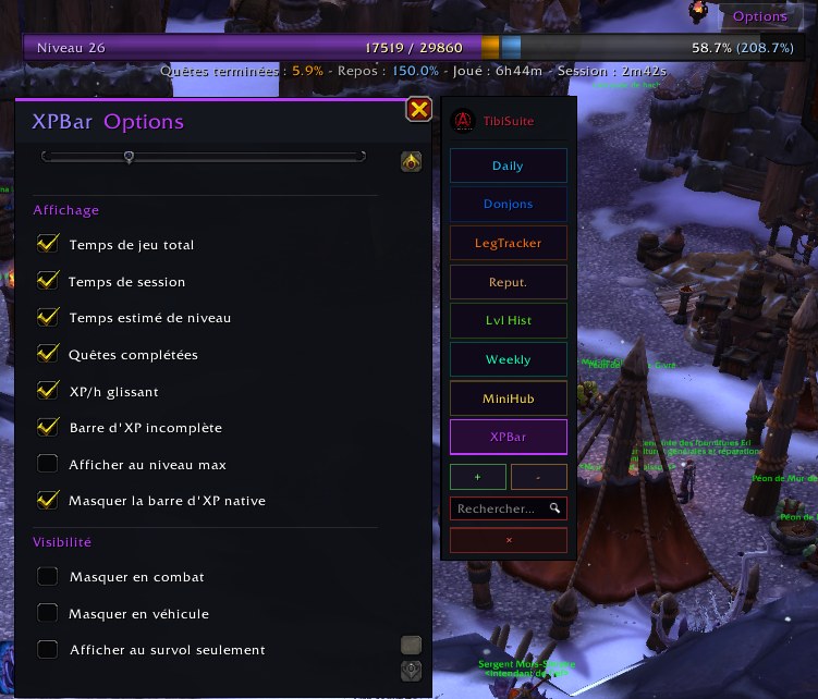 Screenshot XPBar